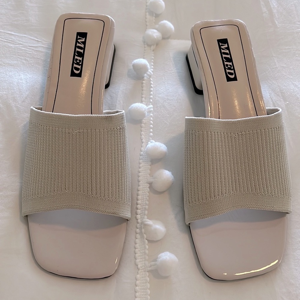 👡 Comfy Woven Slip On Low Heel Mules Sandals - Picture 5 of 8